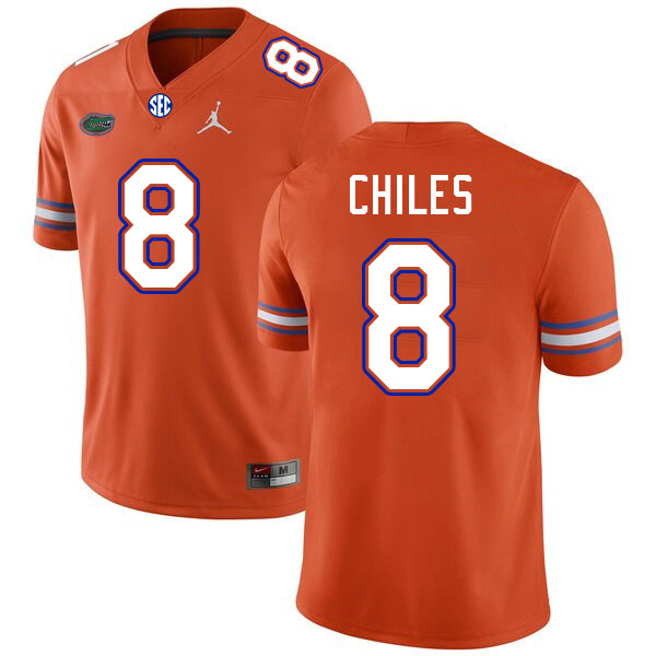 Florida Gators #8 Aaron Chiles College Football Jerseys Stitched-Orange
